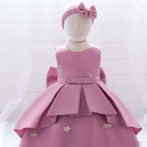 Dětské oblečení Roztomilé dívky s rukávkou bez rukávů Dress Floral Wedding Princess šaty L185