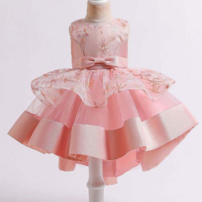 Baige 2021Summer Children \\'s Traeling Princess Dress Multi-vrstvová síť Děti svatební dort míčové šaty L5251
