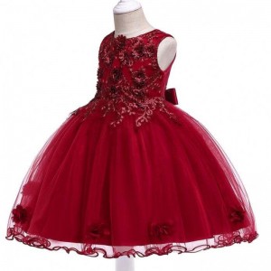 Baige High End Kids Dress Puffy Flitry Fairy Princess Flower Girl Tull Šaty pro dívky