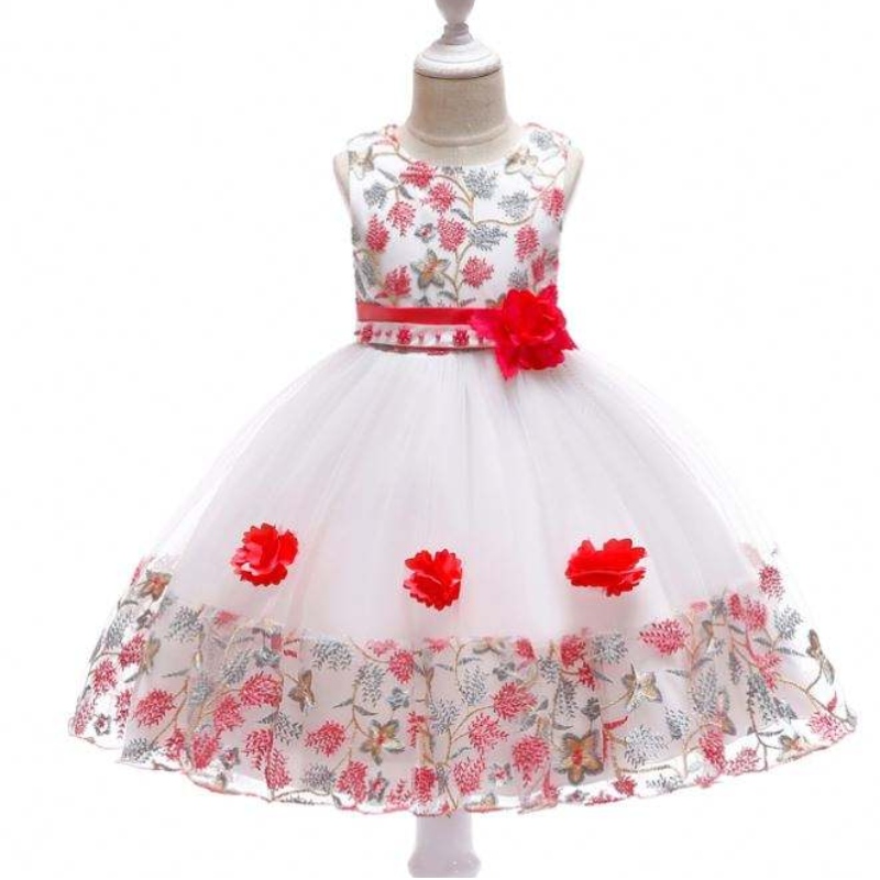 Nejprodávanější děti květinové večírky Šaty děti fantazie dívka Frock Baby Mini Birthday Clothing L5045