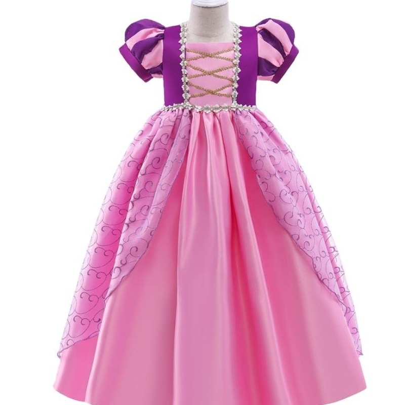 Baigenové děti Halloweenské kostýmy dívka fialová rapunzel sofia sněhová královna cosplay princezna šaty