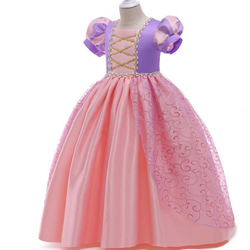 Baigenové děti Halloweenské kostýmy dívka fialová rapunzel sofia sněhová královna cosplay princezna šaty