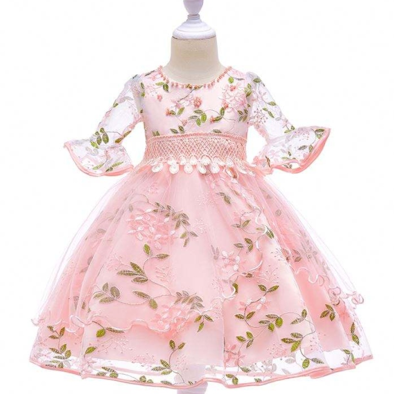 Baigenové modely šaty svatební dívky párty oblečení pro děti holčička frock l5015