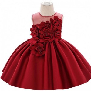 Baige 2020nejnovější 4 barvynovorozené dítě bavlněné plátěné večírky Styl korálkové krajky Princezna Kojenci Toddlers Kid Šaty L5068XZ