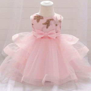 2021summernové dívky 2-6 let batolata pártynosit kojence Princezna Španělská krajka Krajka Kids Dresses with Bow Waistl L1929XZ