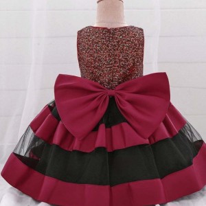 Baige Velkoobchod dívčí oblečenínadýchané prom maxi módní vrstvené dortové šaty formální aplikační dívčí šaty pro děti L1919xz