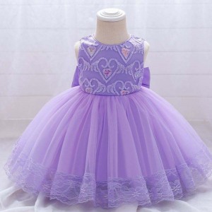 Baige Summer Baby Girl \\\\\'s Cute Bow Dress Children Party Módní šaty Kids Princess šaty