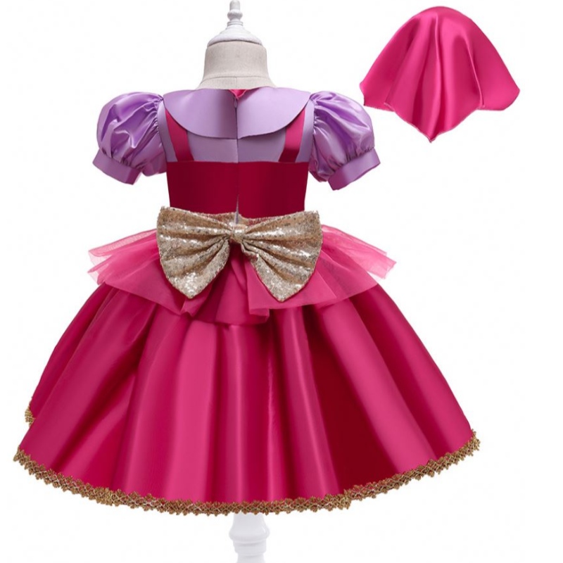 Baige Rose Red Riding Hood Costume Flower Girl Party Dress with Free AKTSPAND D0702