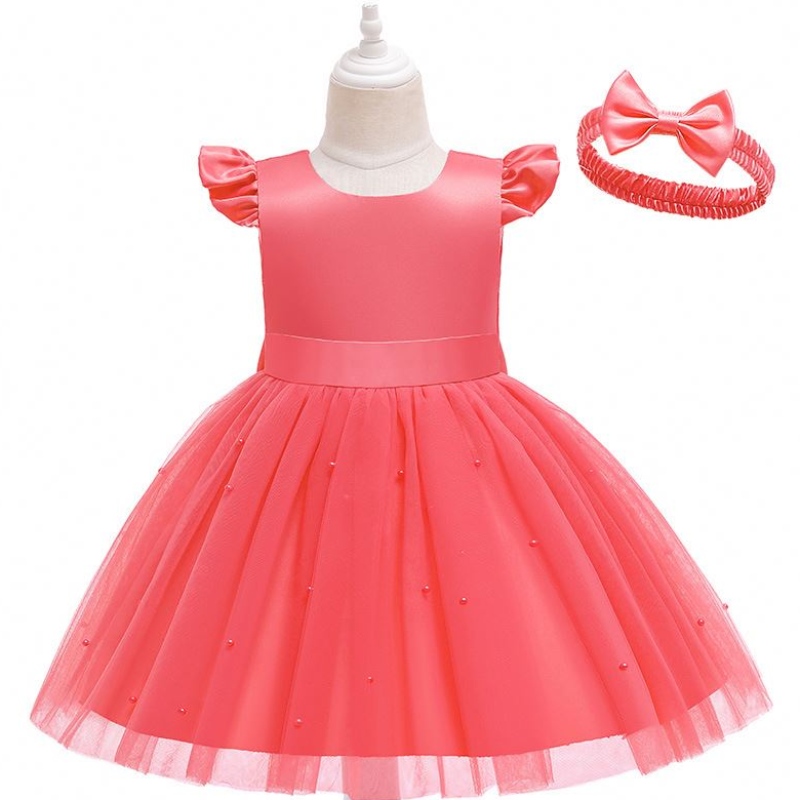 Baige New Kids Frocks Designs Boutique Děti šatynarozeninové dívčí pártynosit západní šaty d0760