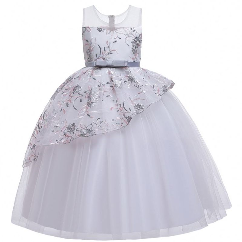 Nová dívčí šatyna skladě módní prom akce Frock Beautiful Festival Style Party Flower Girl Dress LP-250