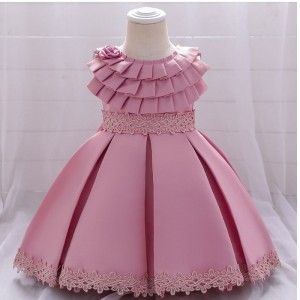 Baige Hot Sale Letní zimní květina dívky Princezna Šaty Dětské oblečení Squinové svatební šaty Elsa Anna Dress for Girls L1976xz