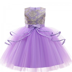 Duhové dívky jednorožcenarozeninové párty šaty výšivky Elegantní svatební večerní šaty princezna šaty