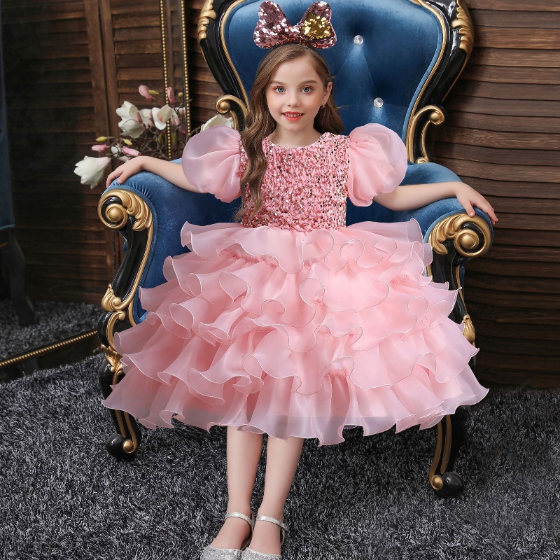 Svatební večírky pro dívky květina tyle tylunarozeniny děti šaty tutu korálkové ples večerní šaty děti elegantní princezna šaty