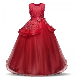 Holčička průvod formální šaty letní pártynosit dívkynarozeninové oblečení dospívající dívky 8 14t křtiny tutu butikové šaty