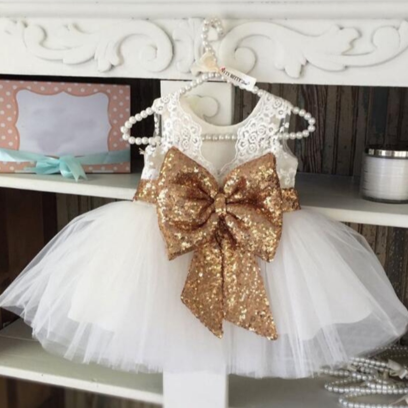 Dívčí šaty pro dětské děti 1 2 roky starénarozeninové večírky Šaty Elegantní plesové šaty