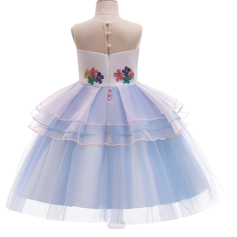 ANSOO Kid Toddler Girl Narozeninový míč party Cosplay Cosplay Rainbow Unicornnadýchané vrstvy řádný řádný tul tubu pro dívku