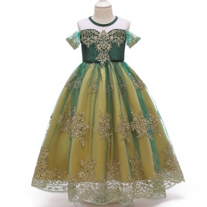 Princess Dance Party Green šaty Anna \\\\\'s Summer Wedding Cute For Girl