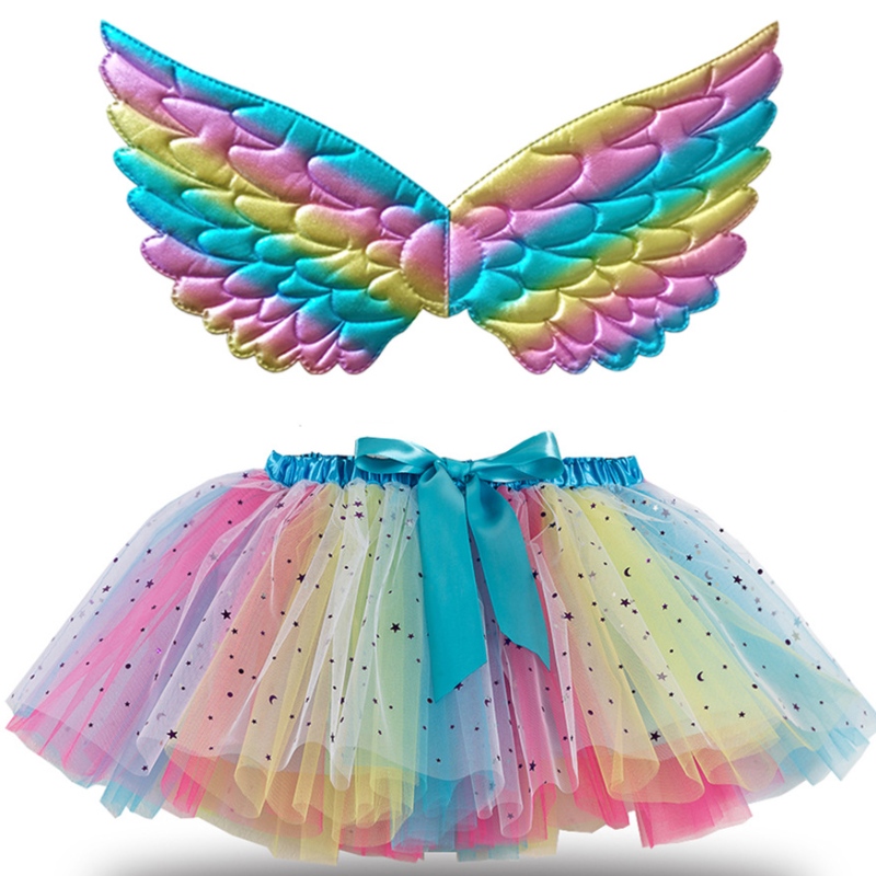 Dívky Multicolor Tutu Skirts Balletnarozeninové oslavy tutu Dress Girls \\ 'Dance Sukně pro kostým princezny s křídly