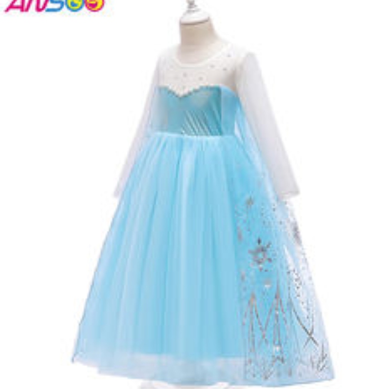 ANSOO 2022 Dívky Elsa Princess šaty kostýmy pronarozeninovou párty oblékají fantastický halloween cosplay kostým