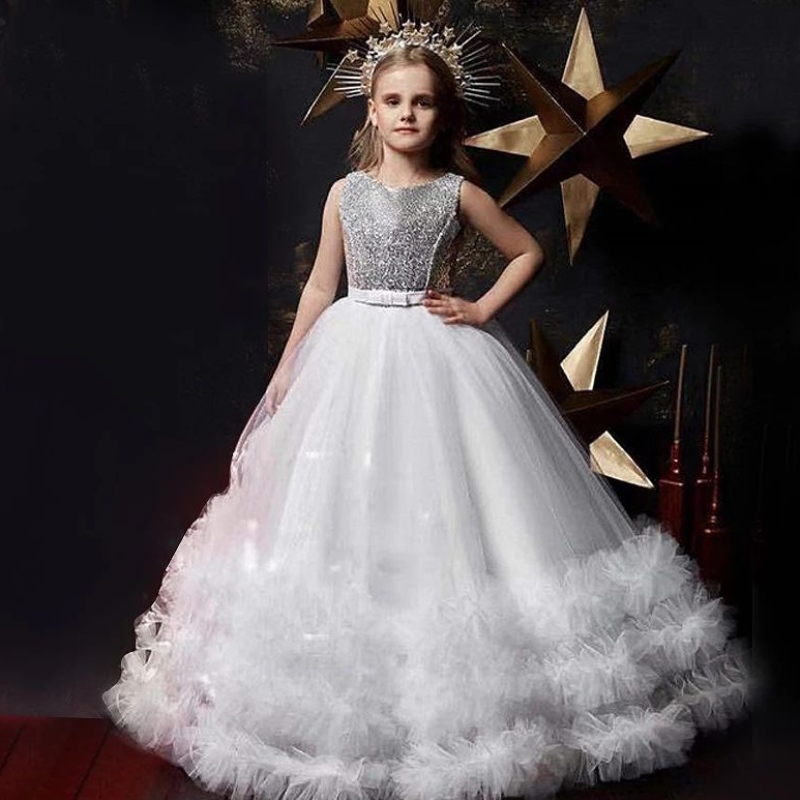 Dětské šaty pro dívky vánoční večírky Treyns Teen Girl 10 12 14 let Květí svatební šaty Princezna šaty dívka oblečení