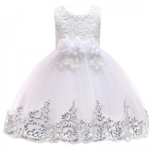 Nejnovější vlastní děti dívky šaty letní rukáves