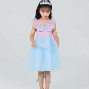Ansoo Drop Shipping Baby Girls Dress Batole Kids Party TUTU PAGEANT LACE šaty Šaty pro květinové dívky s čelenkou