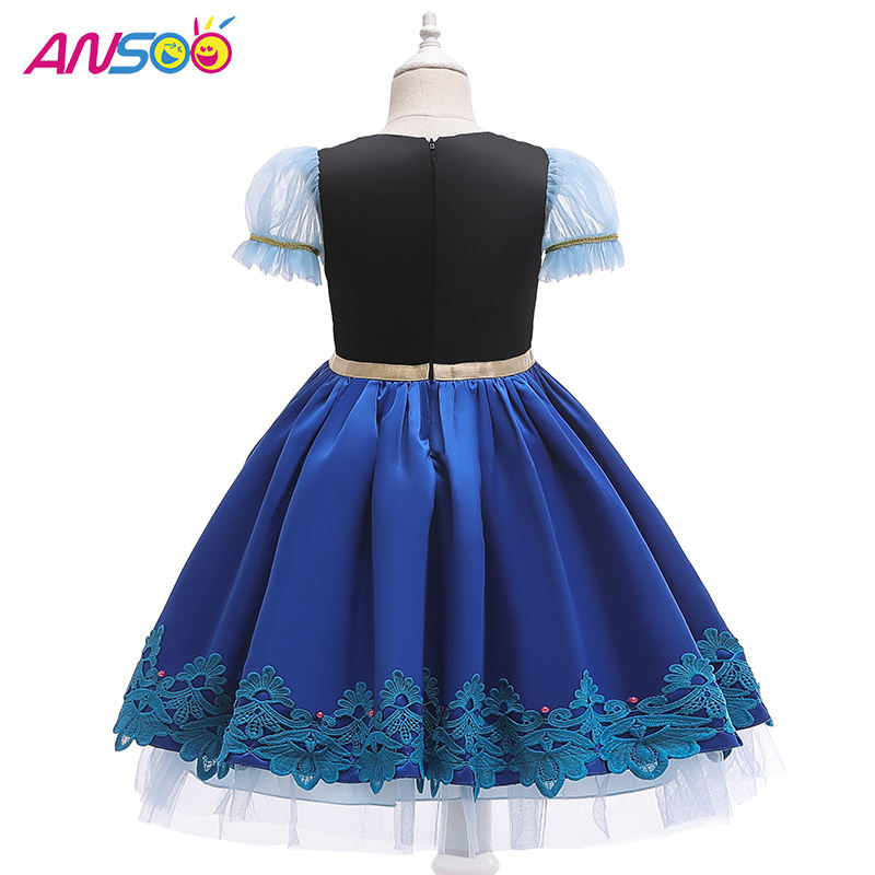 ANSOO Kids Girls Princess Queen Elsa Anna Halloween cosplay cosplay ozdobné šaty sukně