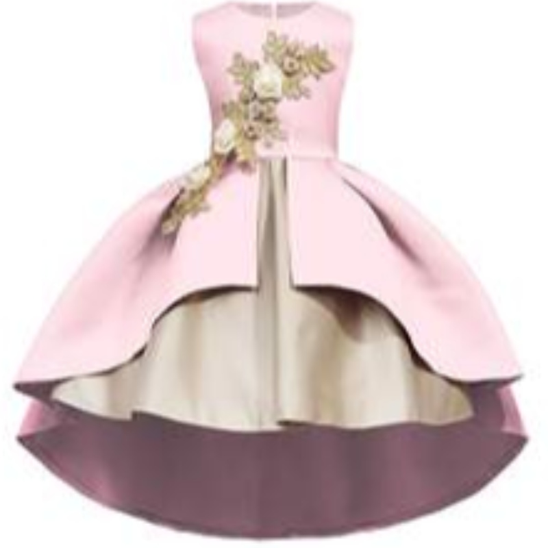 Vysoce kvalitní vrstvené šaty Kids Princess Printed Flower Christmas Evening Girls Party šaty