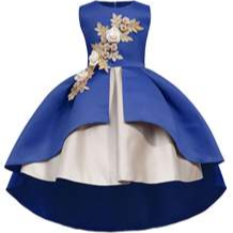 Vysoce kvalitní vrstvené šaty Kids Princess Printed Flower Christmas Evening Girls Party šaty