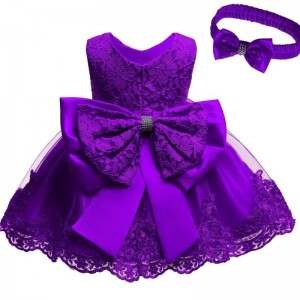 Dívčí šaty pro dítě pro dítě 1.narozeninové šaty kojence Krajka Princezna Svatební šaty