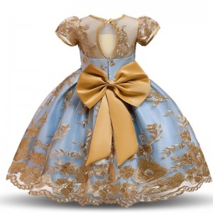 2022 Nové vyšívané tutunarozeninové princezna květ dívky \\\\ \'party šaty 2-12 let krajkové květinové dívky šaty svatba