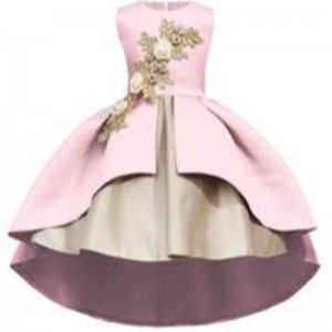 3D Flowers Boutique Batole Layered Dressed Sleevelesless Princess Party Clothes for Kids Narozeniny