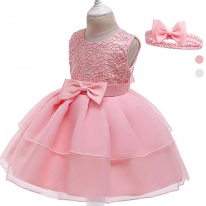 ANSOO NOVÉ GILLY \\\\ \'Šaty Bow Lace Dress Princess šaty s kloboukem pro 3-24 měsíců batole dítěte