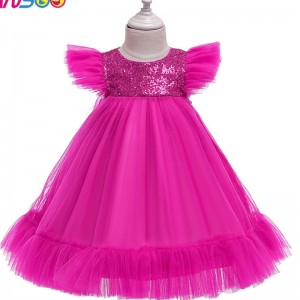 Ansoo Pink Tutu Flower Girls \\\\ \'Children Party Princess Baby Girl Svatební šaty 2-10 pro party svatební dívky děti