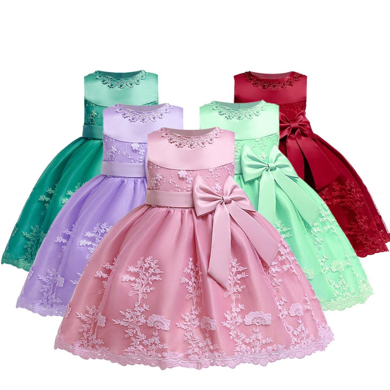 Western Flower Girl Dress Patterns for Party Kids tmavě modré šaty pro svatby elegantní styl princezny šaty pro ples