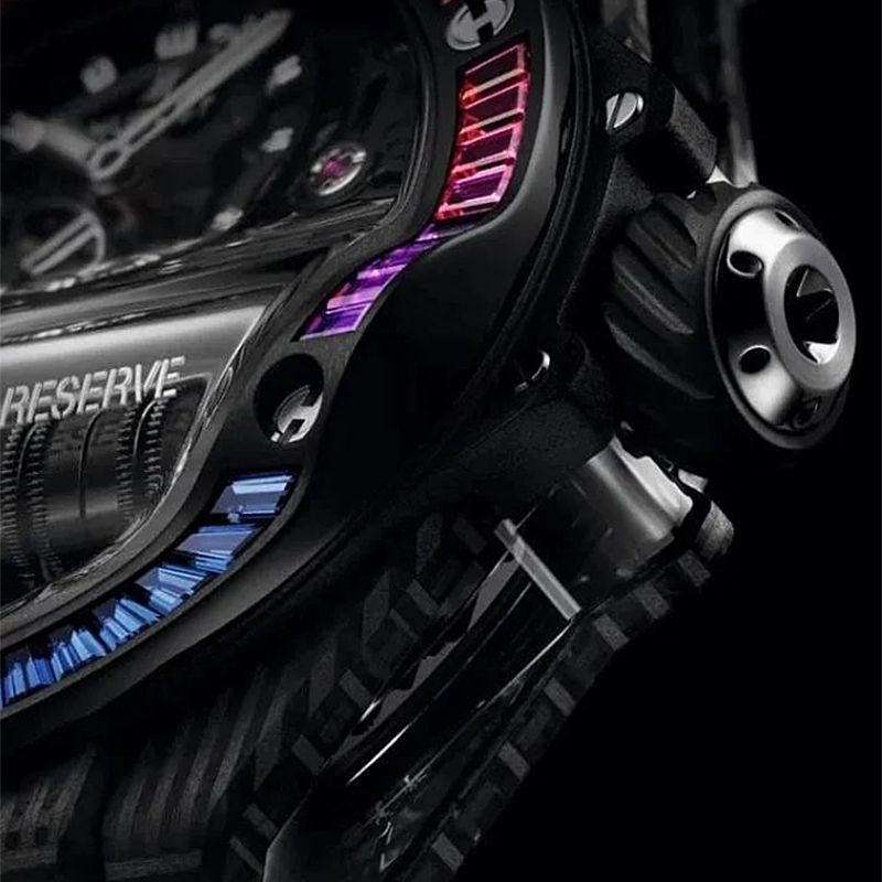 Podívejte sena duhu po dešti anapištenádhernounovou kapitolu-Velký třesk MP-11 Super dlouhý kinetická energie z uhlíkových vláken Rainbow Ring Watch