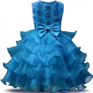 Dívky první veselé vánoční princezna Šaty červené krajky Nový rok kostým pro děti Květa Svatba anarozeninové šaty