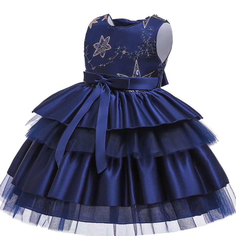 Baige Luxury Princess bez rukávů šaty Kids Evening Ball Gown Fancy Party Party PROM kostým