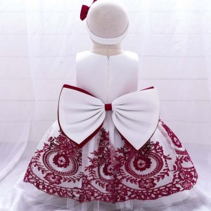 Baige New Fashion Girls Princess svatební párty míč plesové šaty dětské party šaty s velkým lukem