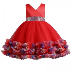 Dívka květinová princezna šaty letní tutu vánoční večírky pro děti dívky děti kostým oblečení