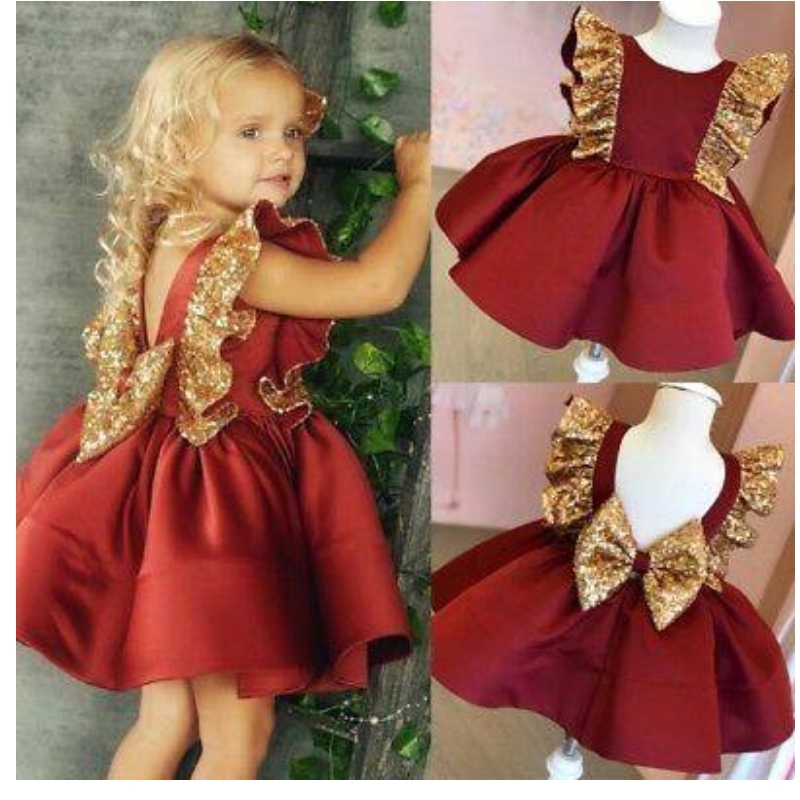 Baige Lovely Kids Dress Garments 2020 Nové design dívky dívky svatební šatynarozeniny šaty L1968xz