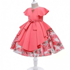 Baige speciální prodej malá holčička šaty holčičky šaty bez rukávů jemná jednoduchost desgin frocks bavlněné povlečení