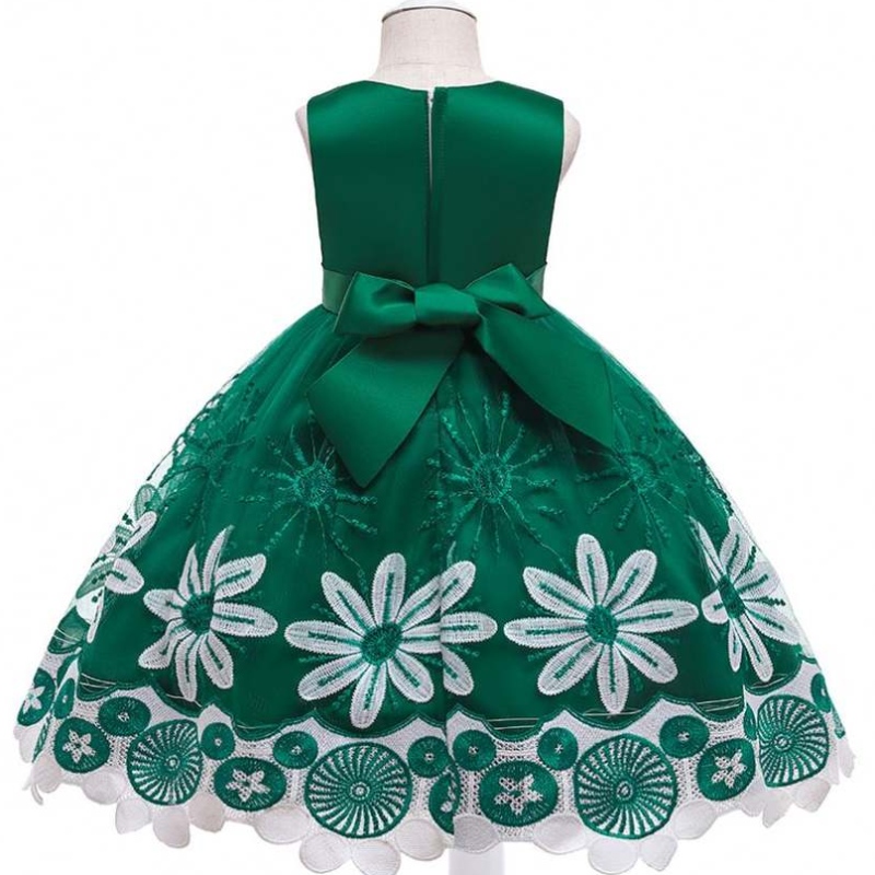 Baige New Design Flower Girls Šaty Kids Party Narozeniny Svatební princezna Děti dívka šaty L5266