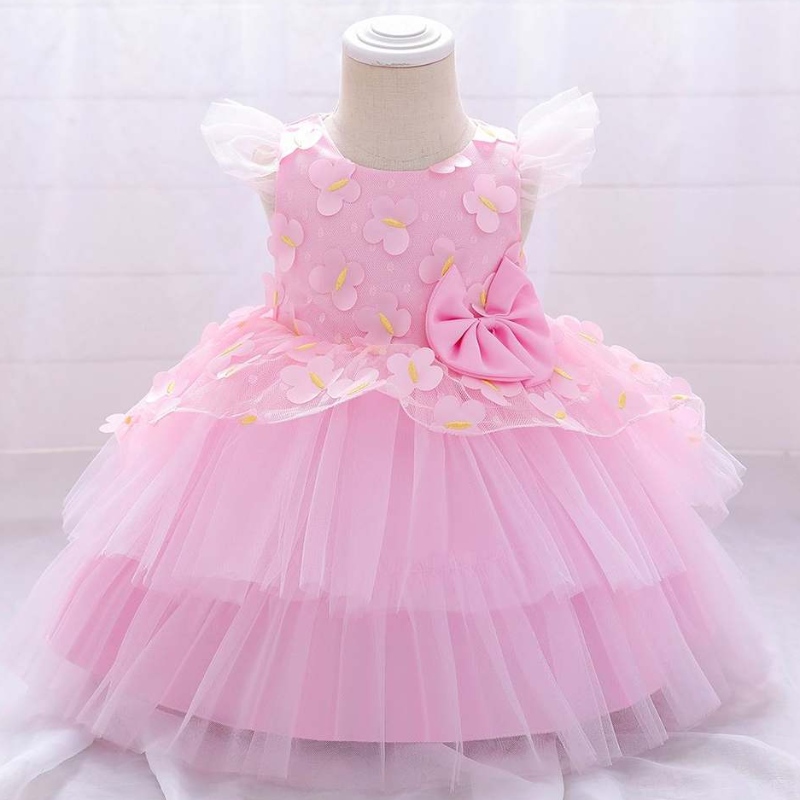 Baige Girls Frock Patterns Sweet Girl Led Princess holčičkanarozeniny krásné první communion Šaty L1991XZ