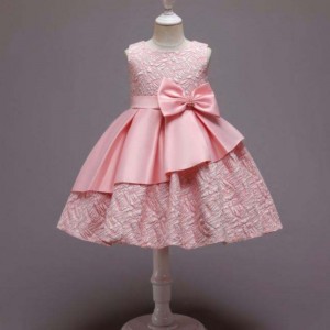 Baige Flower Girl Wedding Baby kojenecké dívky Křest Šaty květinynovorozené princezna šaty princeznanarozeninové šaty