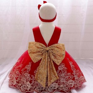 Baige New Fashion Toddler Baby Party Sukně Šaty Freatin Flower Girls Dresses Kids Wedding Princess Clothes l2023xz