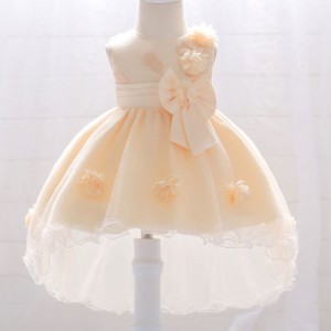 Maqtz továrna přímá velkoobchodní dívky šaty děti luk vánoční večírek večerní koncové šaty šaty pro dívky