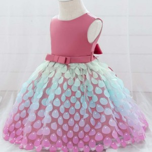 Baige Children 0-24m Baby Infant Novorozené červené dívky oblečení Kids Dresses Girls Dress for 0-2y L1925xz