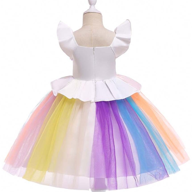 Baige Unicorn Kids Clothing New Design Baby Girl Cute Colses Performance Dress L5090