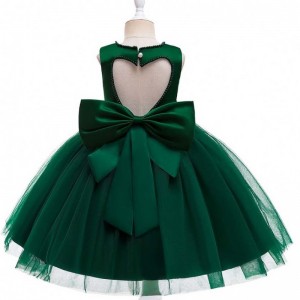 Baige Nová móda 6 let Old Elegant Flower Girl Party Dress V-Neck Back Birthday šaty L5273